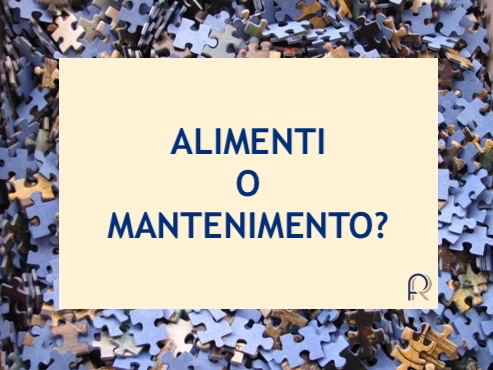 Alimenti o mantenimento?